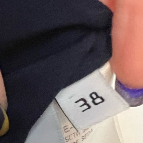 BALENCIAGA SILK Blue Dress With Pleating Size EU 38 - Picture 2 of 15